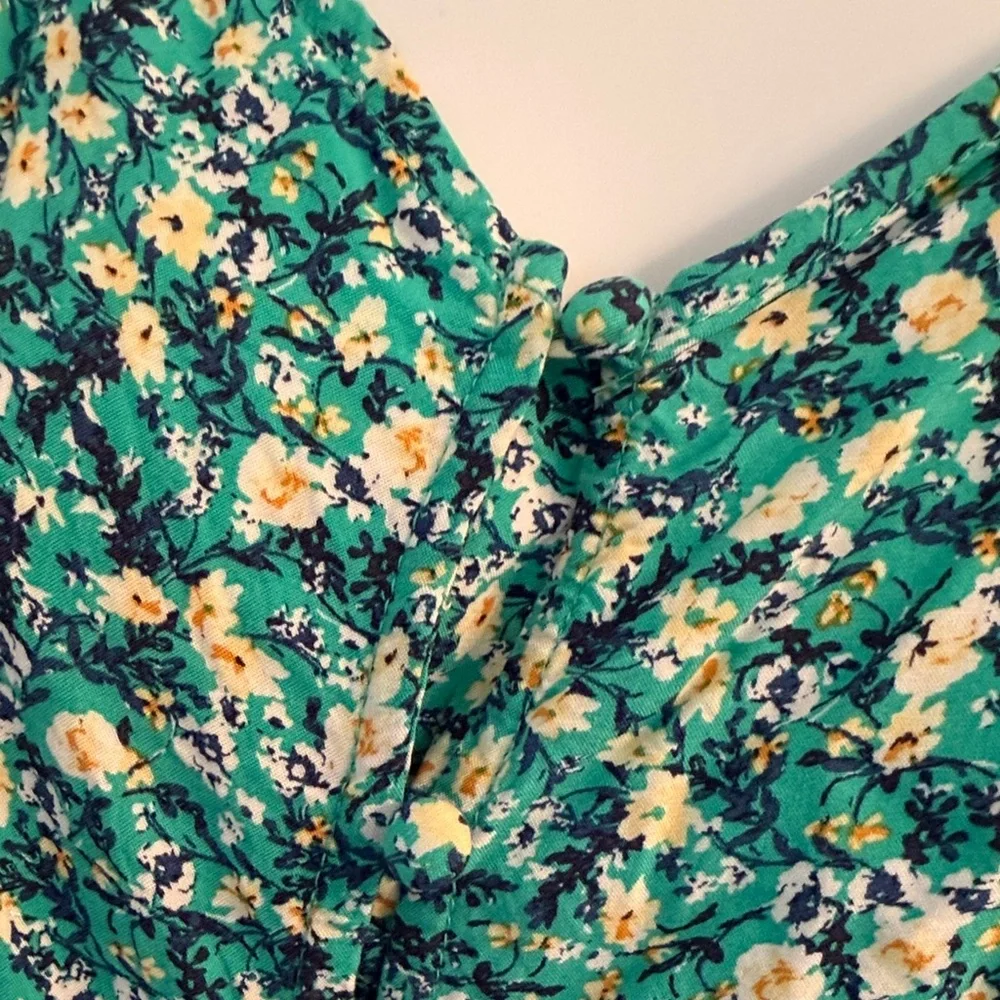 Floral Teal Camisole Top - Picture 2 of 4